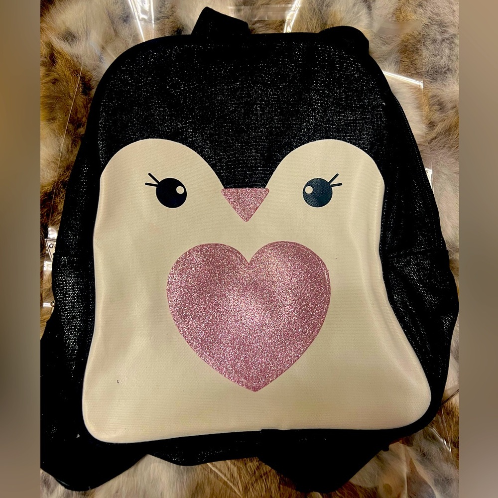 NWOT GUESS sparkling Penguin Backpack! Pink